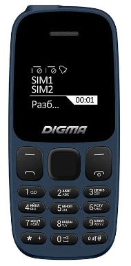  Мобильный телефон Digma Linx A106 32Mb 2Sim LT1065PM синий