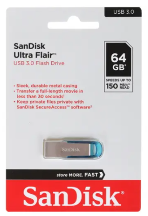  USB-C флеш накопитель SanDisk CZ73 Ultra Flair 64GB (SDCZ73-064G-G46B)