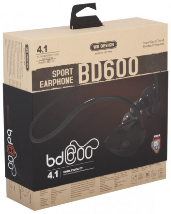 Мобильная Bluetooth-гарнитура WK DESIGN BD600 черная