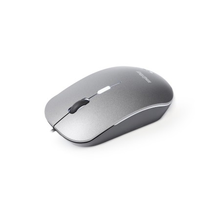  Мышь проводная беззвучная с подсветкой Smartbuy 288-G серый металлик (SBM-288-G)