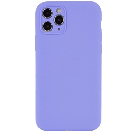 Накладка для i-Phone 13 Pro Max Silicone icase под оригинал, камера закрыта №41 небесно-фиолетовая