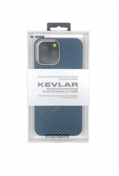 Накладка для i-Phone 13 Pro Max K-Doo Kevlar пластик синяя