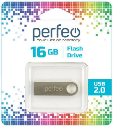  USB флеш накопитель Perfeo 16GB M07 металлическая