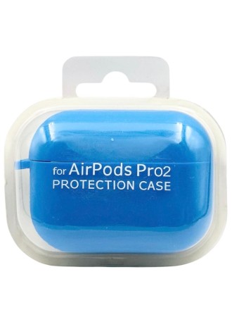  Силиконовый чехол для AirPods Pro 2 c карабином синий