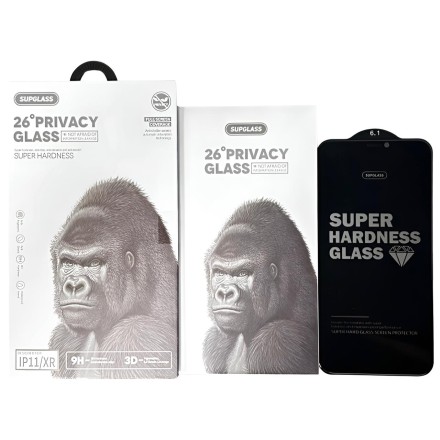  Защитное стекло Антишпион для i-Phone XR/11 Supglass XC-12 3D