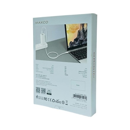  Usb Кабель-зарядка Type-C на Type-C Maxco MTC-P03CC белый