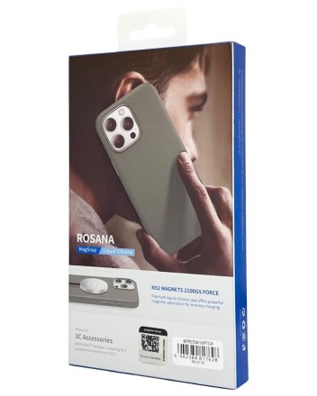  Накладка для i-Phone 16 Pro Keephone Rosana MagSnap серый