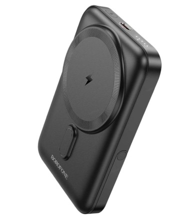  Powerbank магнитный с MagSafe Borofone BJ51A 10000mAh с подставкой чёрный