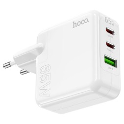 Сетевое зар. устр. Hoco C115A 1USB/2C 65W белое