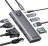  Кабель-переходник Orico PW11-10P Type-C на HDMI/USB3.0x3/USB-C/MicroSD/TF/AUX/VGA/RJ45 серый