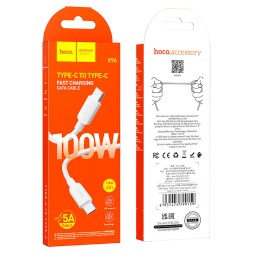 Usb Кабель-зарядка Type-C на Type-C Hoco X96 100W 5A 1м белый