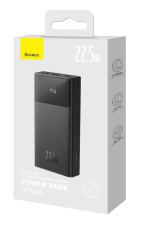  Powerbank Baseus Star-Lord Digital Display 20000mAh 22.5W (PPXJ060001) черный