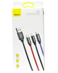 Usb Кабель-зарядка Lighting Baseus 3in1 i-Phone/Micro/Type-C 1,2м (CAMLT-BSY01)