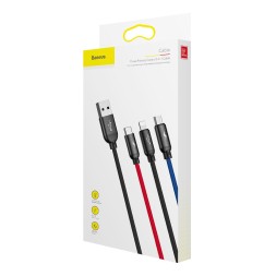 Usb Кабель-зарядка Lighting Baseus 3in1 i-Phone/Micro/Type-C 1,2m CAMLT-BSY01