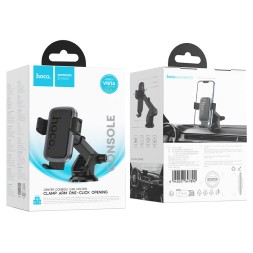 Держатель в автомобиль на торпеду Hoco H79 с зажимом черный