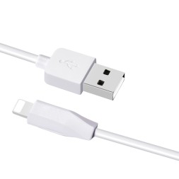 Usb Кабель-зарядка Lightning Hoco X1 Rapid 2.1A 3м силиконовый белый