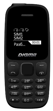  Мобильный телефон Digma Linx A106 32Mb 2Sim LT1065PM черный