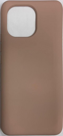 Накладка для Xiaomi Mi 11 Silicone cover без логотипа пудро