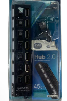  USB-HUB JBH c переключателями 7 портов 45см черный