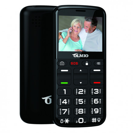 Мобильный телефон Olmio C27 2,31&quot;/1000 mAh/кнопка SOS/камера 0,3мп/фонарик/MicroSD черный