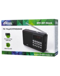 Портативный радиоприемник Ritmix RPR-001 черный