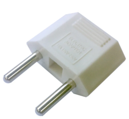 Переходник 2 pin плоский на 2 круглый белый