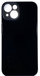 Чехол-накладка для i-Phone 14 силикон (стеклянная крышка) черная