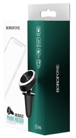  Держатель в автомобиль в воздуховод Borofone BH6 магнитный серебристый