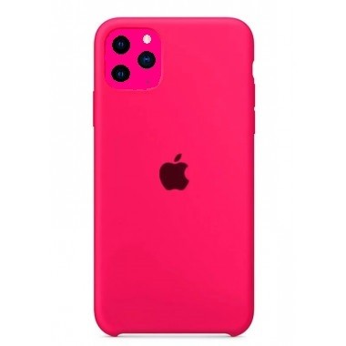 Накладка для i-Phone 13 Pro Max Silicone icase под оригинал, камера закрыта №47 кислотно-розовая