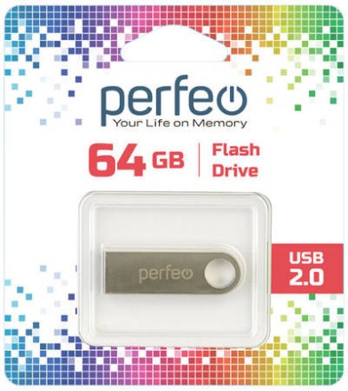  USB флеш накопитель Perfeo 64GB M07 металлический