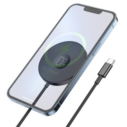 Беспроводное заряд. устр. магнитное Hoco CW41 15W черное
