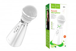 Микрофон для караоке Hoco BK6 BT5.0/1200mAh/4ч/5Вт белый