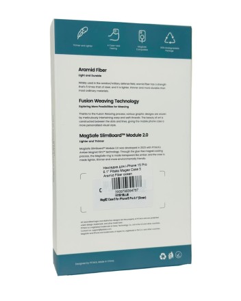  Накладка для i-Phone 15 Pro 6.1&quot; Pitaka Magez Case 5 Aramid Fiber Океан(ocean)