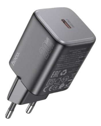  Сетевое зар. устр. Hoco N40 1C 20W черное