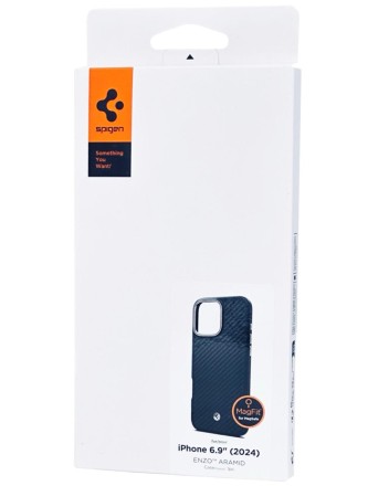  Накладка для i-Phone 16 Pro Max 6.9 Spigen Enzo Aramid MagSafe (ACS08501) черный карбон
