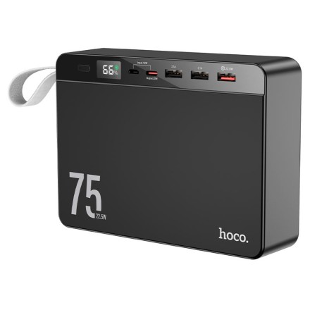  Powerbank Hoco J94 75000mAh 3USB/1C 22.5W/20W черный