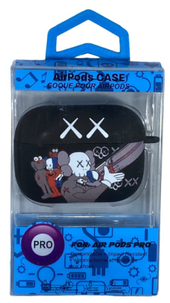  Силиконовый светящийся в темноте чехол для AirPods Pro Luxo Kaws рисунок №58