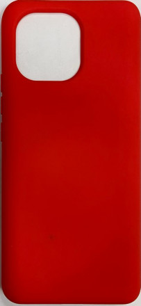 Накладка для Xiaomi Mi 11 Silicone cover без логотипа красная