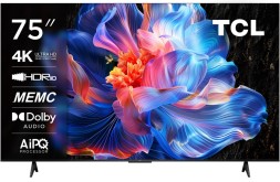 Телевизор TCL 75P6K (4K Ultra HD, 3840x2160, Smart TV, Google TV) черный