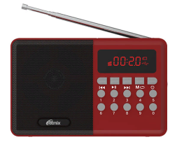 Портативный радиоприемник Ritmix RPR-002 красный