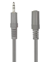 Аудиокабель AUX 3.5мм (папа) на AUX 3.5мм (мама) Smartbuy (KA-325-150) 5м силиконовый серый