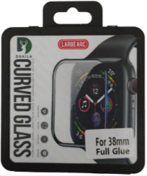 Защитное стекло для Apple watch "38" чёрное 3D