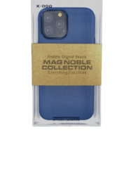 Накладка для i-Phone 13 Pro Max K-Doo Mag Noble кожаная синяя