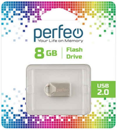  USB флеш накопитель Perfeo 8GB M10 металлическая