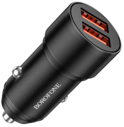  Автомобильное заряд. устр. Borofone BZ19B 2USB QC3.0 36W черное
