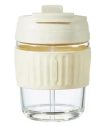 Стеклянный стакан для кофе Quange KF200 бежевый