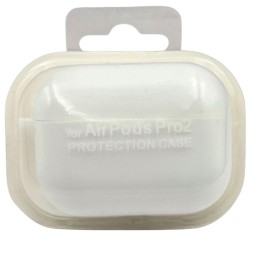 Силиконовый чехол для AirPods Pro 2 c карабином белый