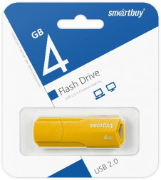 USB флеш накопитель SmartBuy 4GB Clue Yellow (SB4GBCLU-Y)