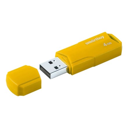  USB флеш накопитель SmartBuy 4GB Clue Yellow (SB4GBCLU-Y)