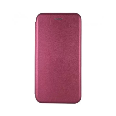  Чехол-книжка Xiaomi redmi 13C Fashion Case кожаная боковая малиновая